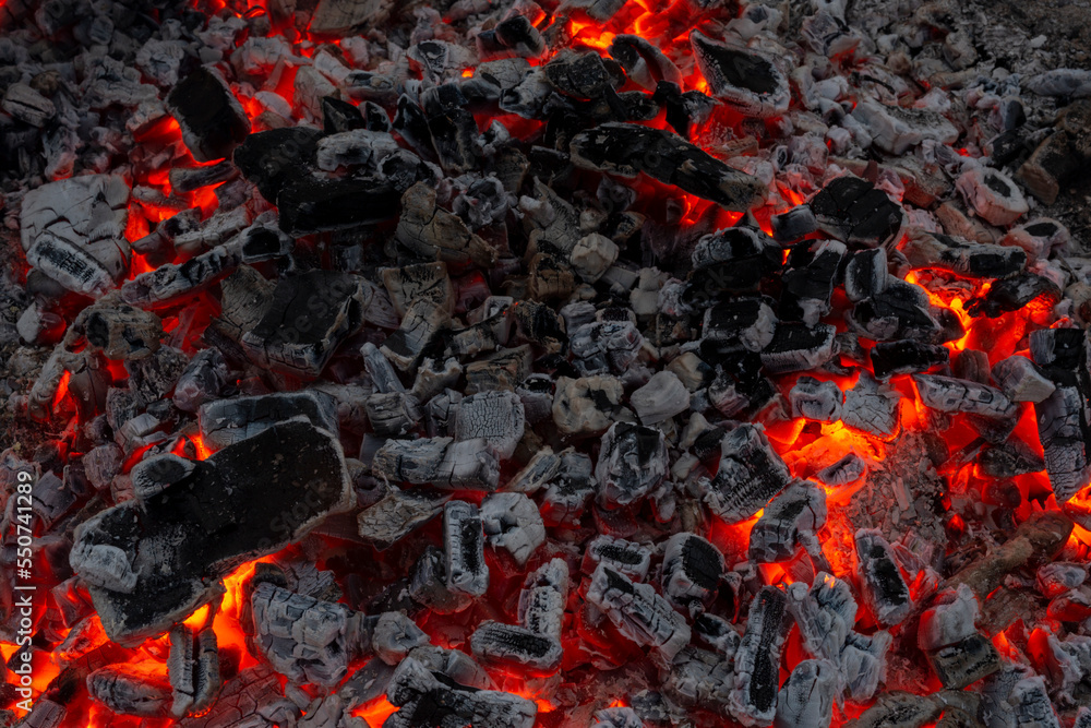 custom made wallpaper toronto digitalred wooden coals from a campfire close-up