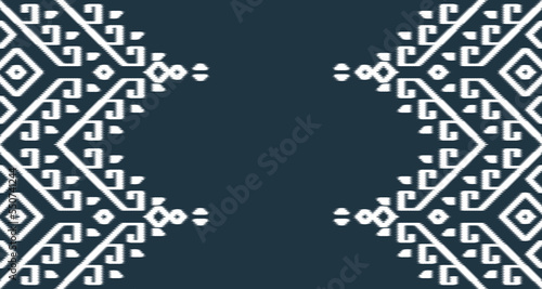 Ikat Seamless Pattern Design Art ornament. Ethnic abstract geometric pattern in tribalt vertical. Vector illustration EP.34