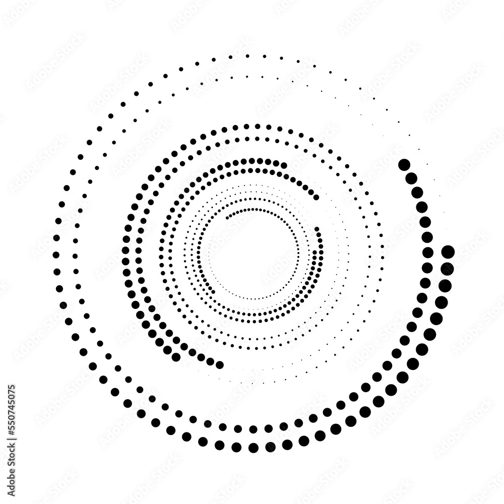 Dots in circle form. Black halftone dotted lines. Trendy design element for border frame, round logo, tattoo, sign, symbol, web pages, prints, template, pattern, abstract background Dots in circle form. Black halftone dotted lines. Trendy design element for border frame, round logo, tattoo, sign, symbol, web pages, prints, template, pattern, abstract background
