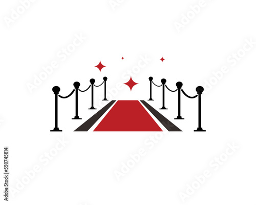red carpet isolated on white