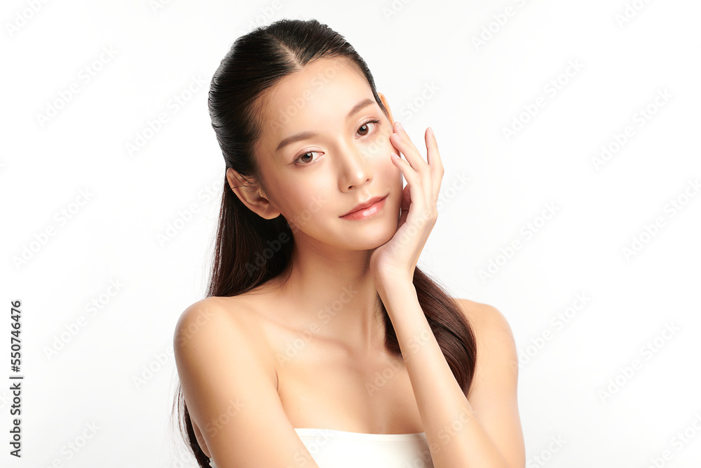 Beautiful young asian woman with clean fresh skin on white background, Face care, Facial treatment, Cosmetology, beauty and spa, Asian women portrait. Beautiful young asian woman with clean fresh skin on white background, Face care, Facial treatment, Cosmetology, beauty and spa, Asian women portrait.