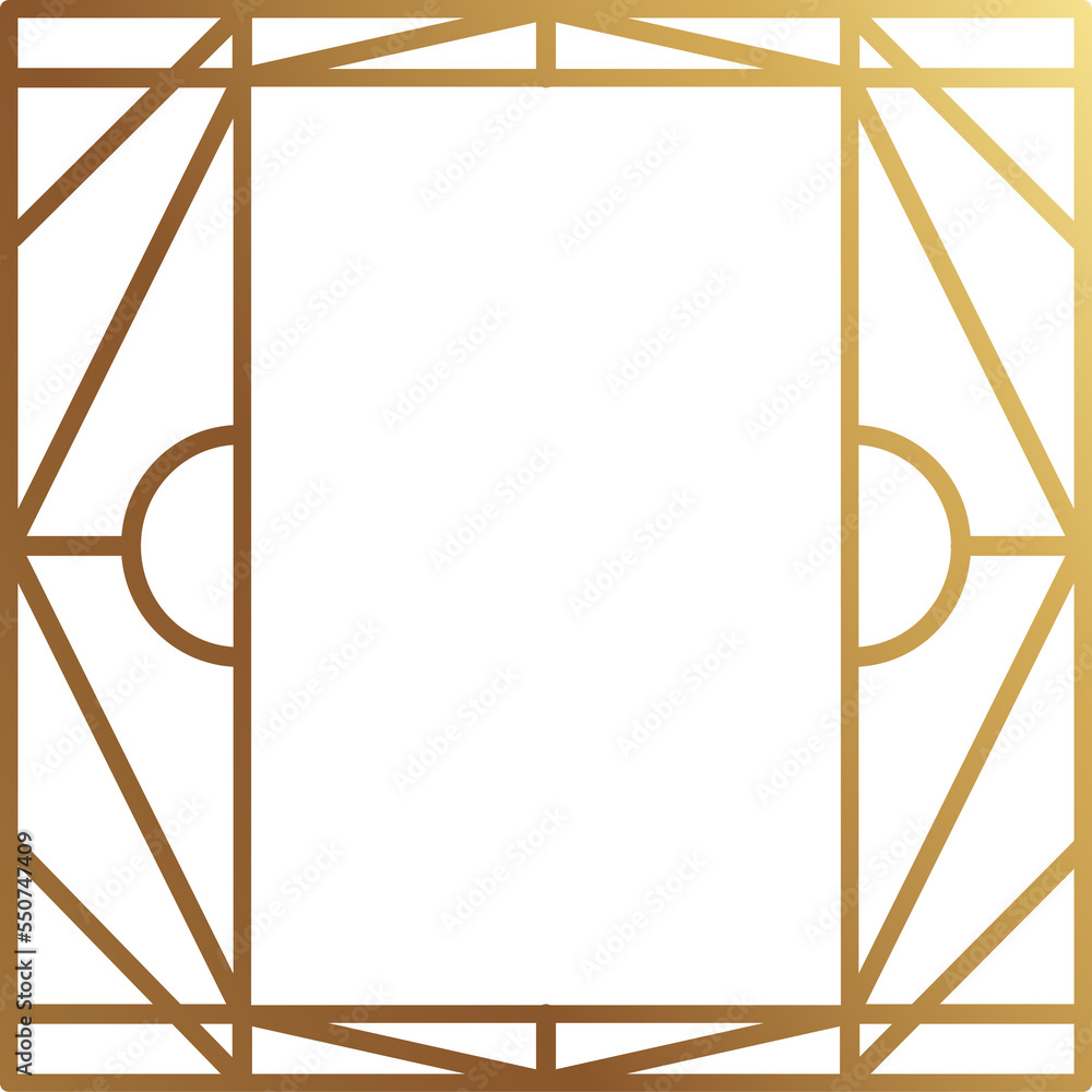 Golden geometric frame Golden geometric frame