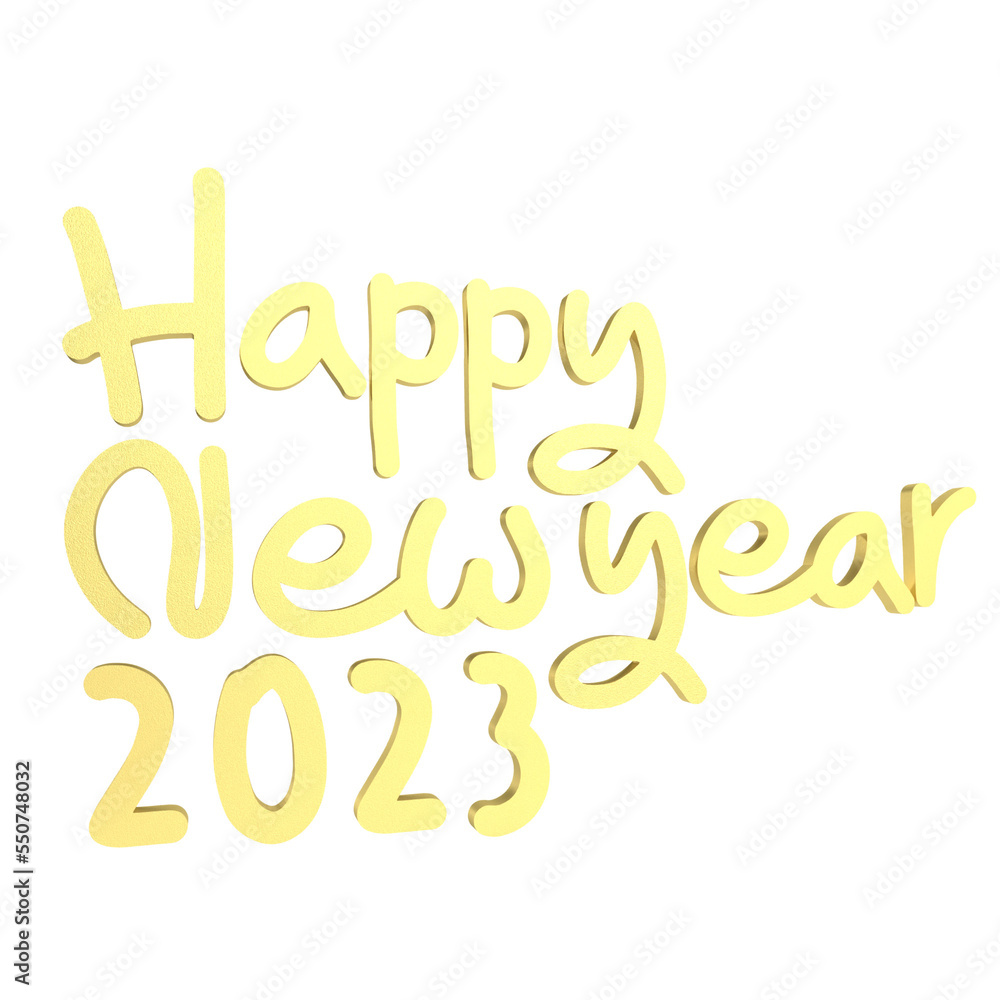 gold happy new year 3d png image gold happy new year 3d png image