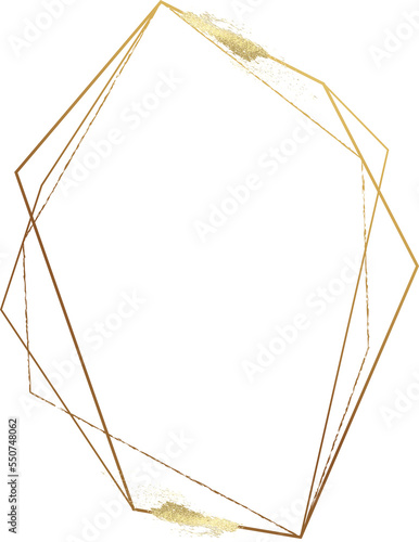 Geometric gold frame