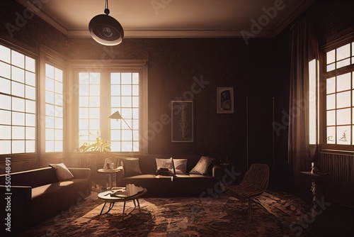interior of a room with a window and Sunlight  © CREATIVE STOCK