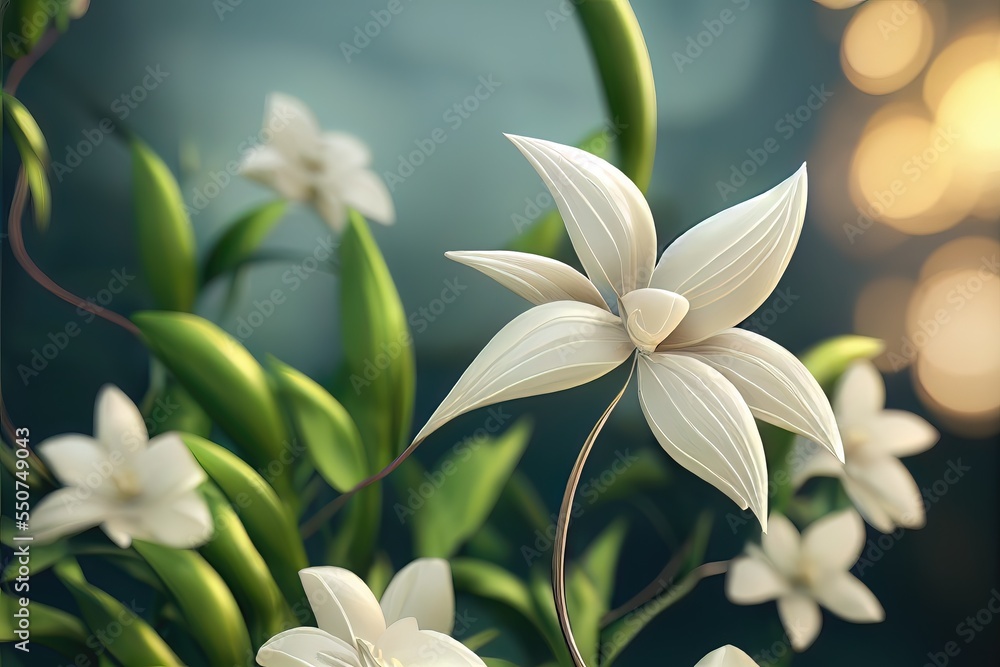 Obraz premium Beautiful Flower with solid background