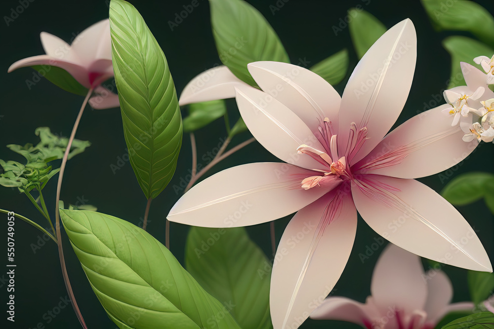 Obraz premium Beautiful Flower with solid background 