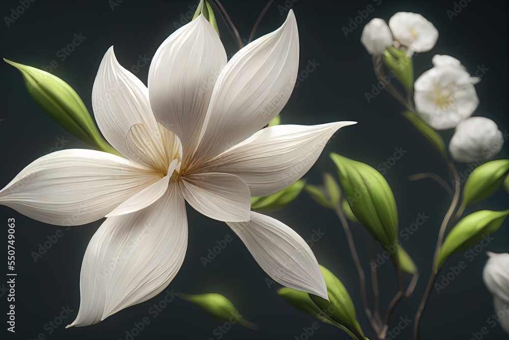 Fototapeta premium Beautiful Flower with solid background 