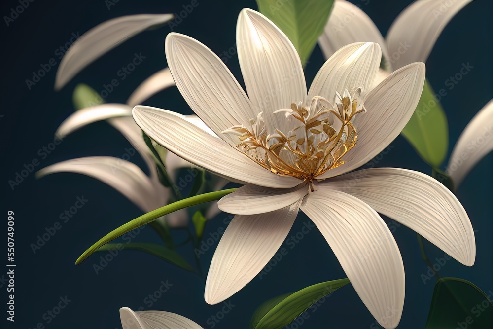 Naklejka premium Beautiful Flower with solid background 