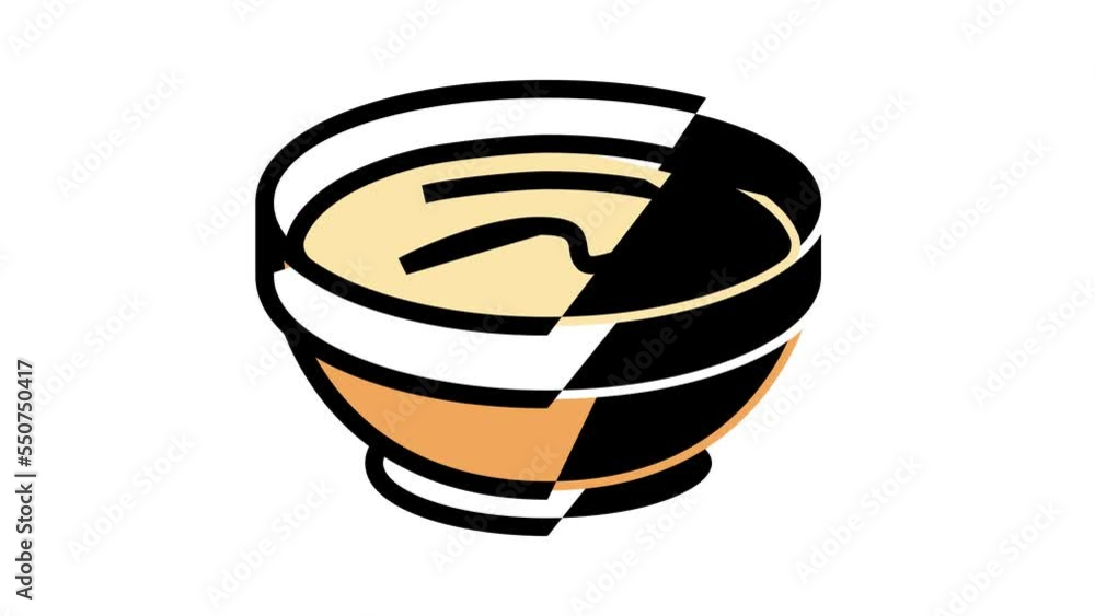 bowl mayonnaise sauce food color icon animation bowl mayonnaise sauce food color icon animation