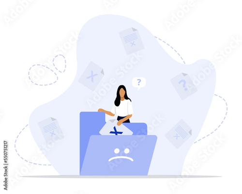 No data illustration vector concept. Illustration for websites, landing pages, mobile applications, 
posters and banners