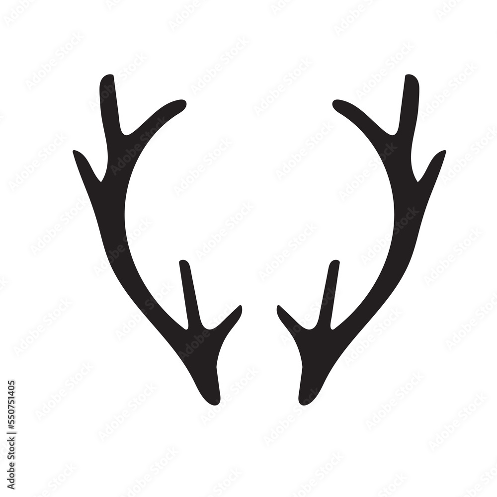 Beautiful deer horn isolated vector illustration. Beautiful deer horn isolated vector illustration.