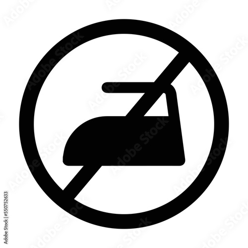Iron prohibition, no laundry, no washing icon