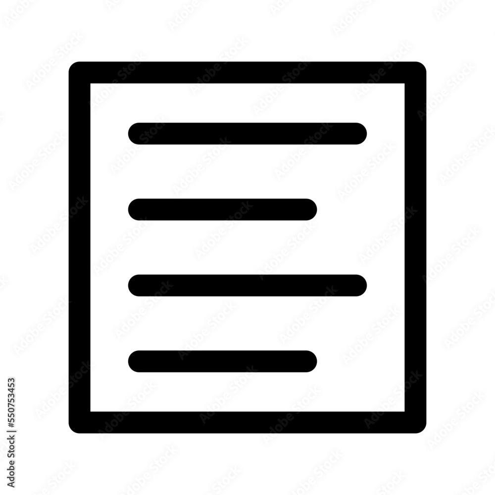 Align Text Icon Vector Symbol Design Illustration Align Text Icon Vector Symbol Design Illustration