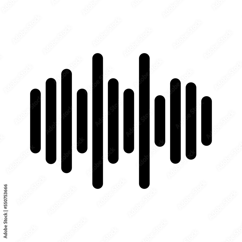 Sound Waves Icon Vector Symbol Design Illustration Sound Waves Icon Vector Symbol Design Illustration