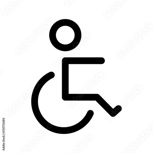 Wheelchair Icon Vector Symbol Design Illustration