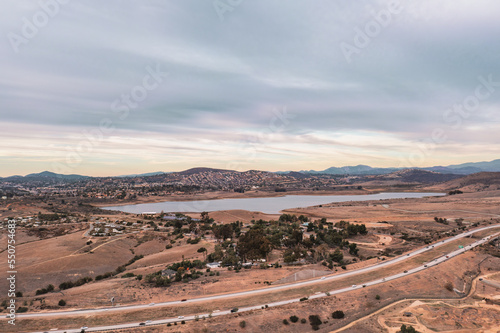 Sweetwater Reservoir and highway 125 in San Diego County. 