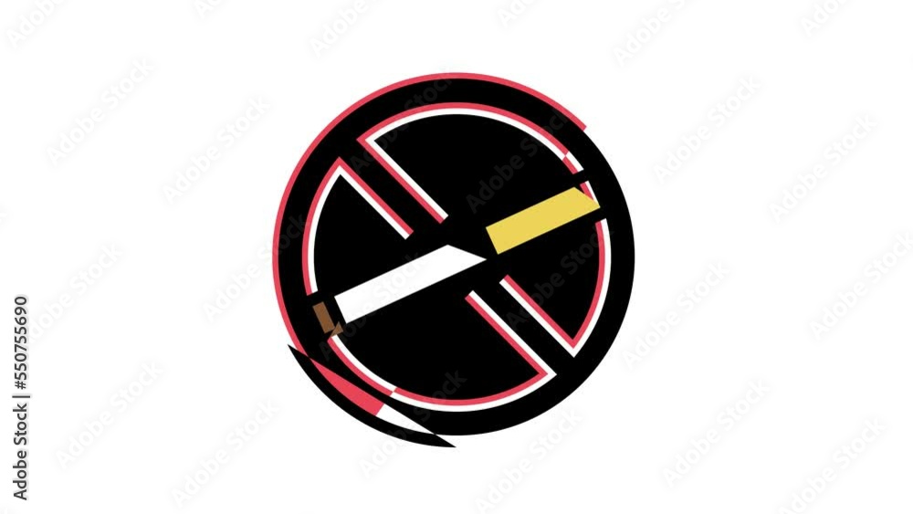 tobacco cigarettes addiction color icon animation tobacco cigarettes addiction color icon animation