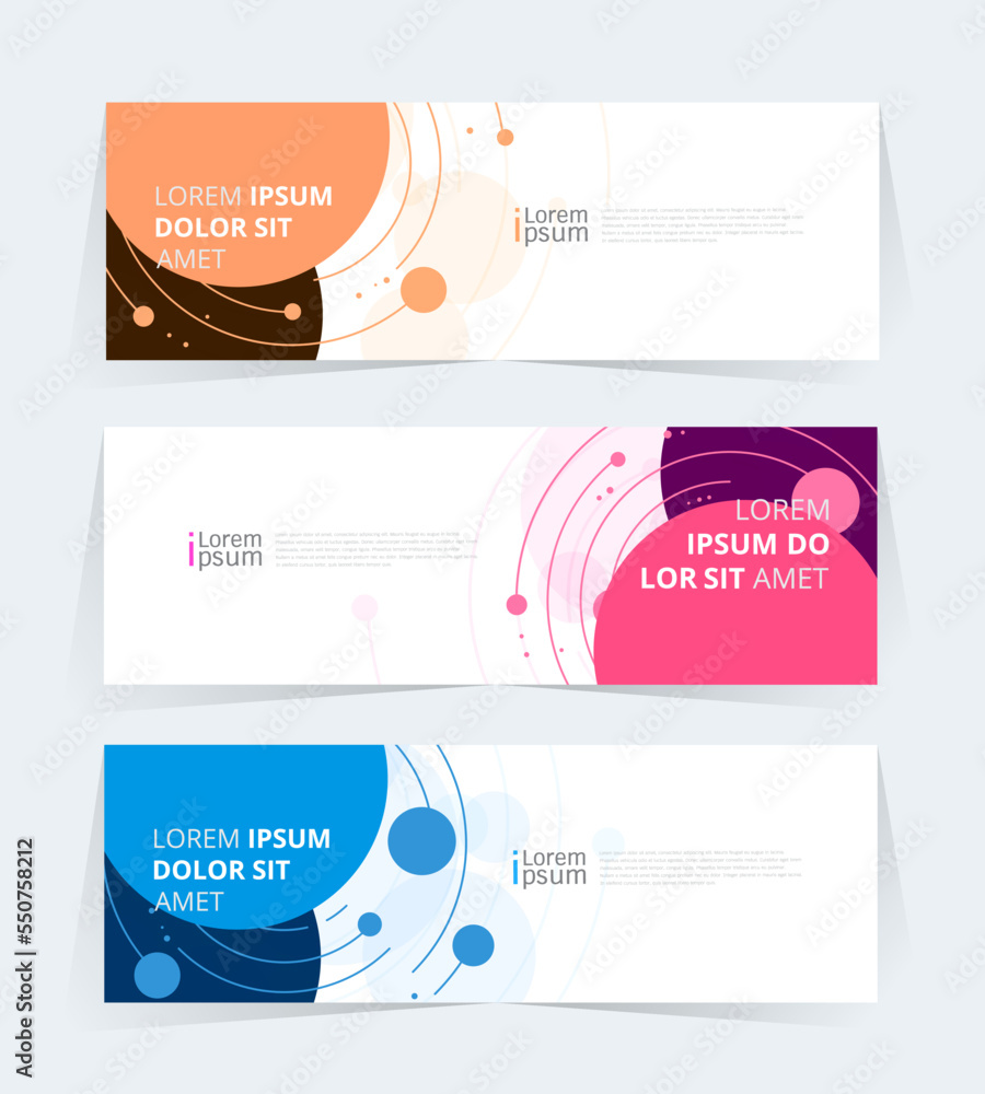 Geometric banner design with Vector presentation template.