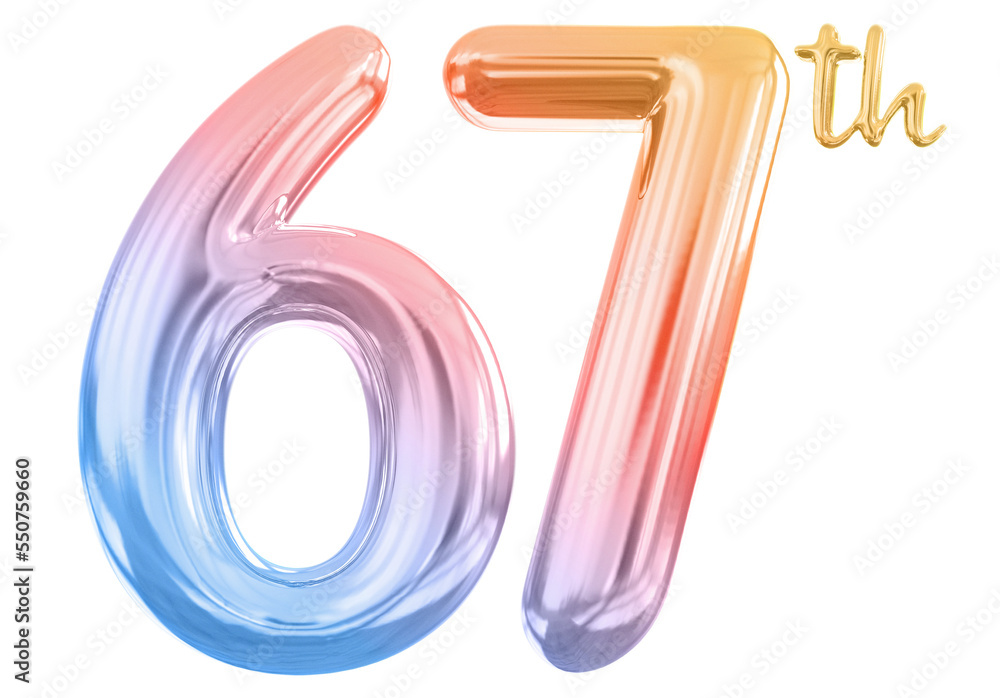 anniversary 67th number gradient anniversary 67th number gradient