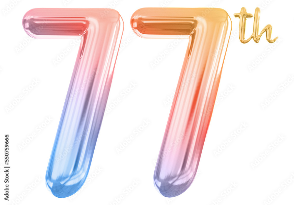 anniversary 77th number gradient anniversary 77th number gradient