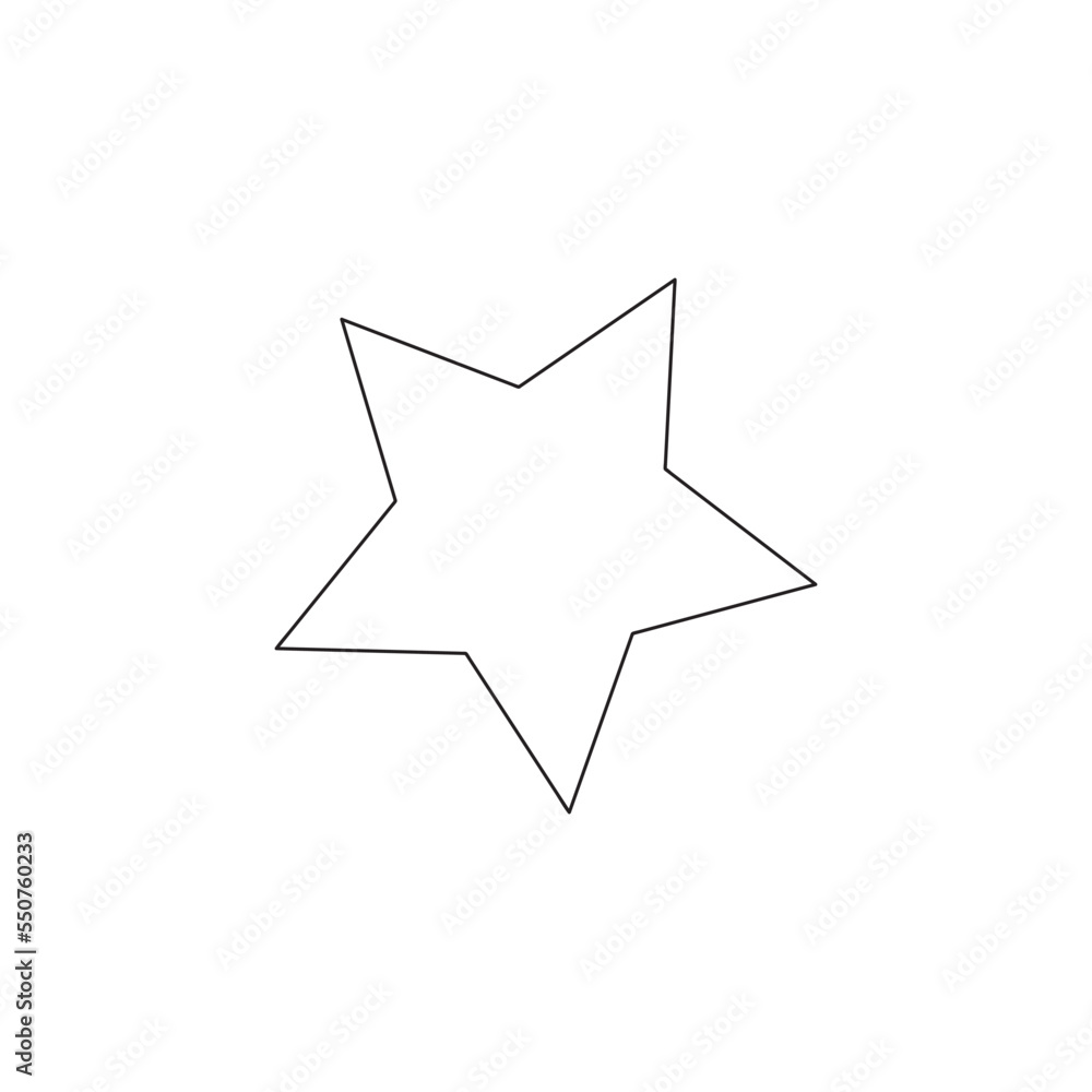 Star line art vector isolated on white background, vector illustration isolated. Star line art vector isolated on white background, vector illustration isolated.