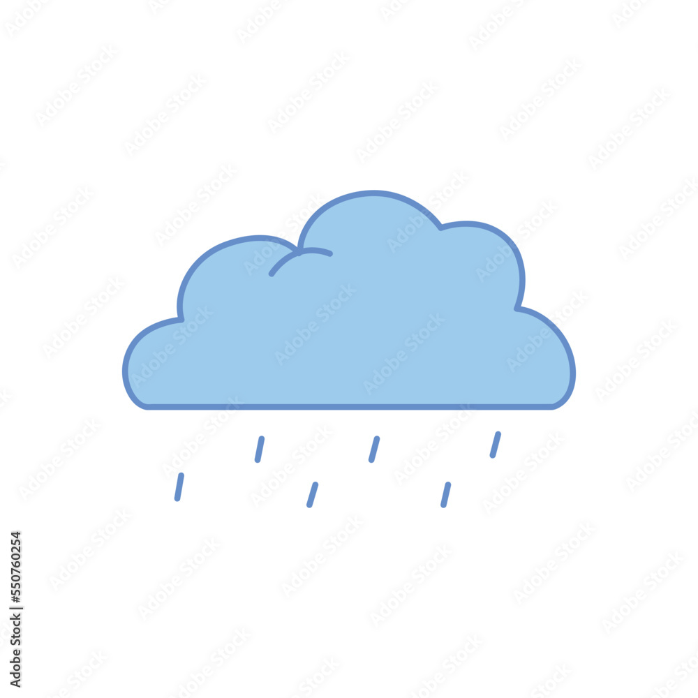 Symbol of raining Vector Weather Vector isolated on white background. Symbol of raining Vector Weather Vector isolated on white background.