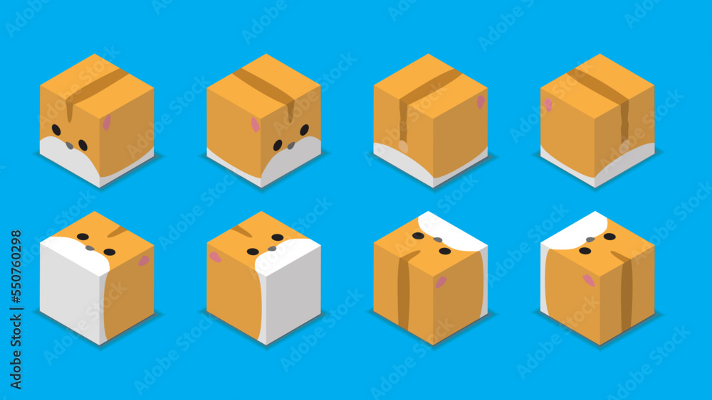 Fototapeta premium Animal Dice 3D Character Animal Hamster Cartoon Vector