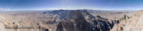Panorama From The Summit Of Kelbaholt Peak In The Turtle Mountains Of California
