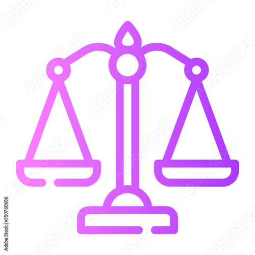 justice scale gradient icon