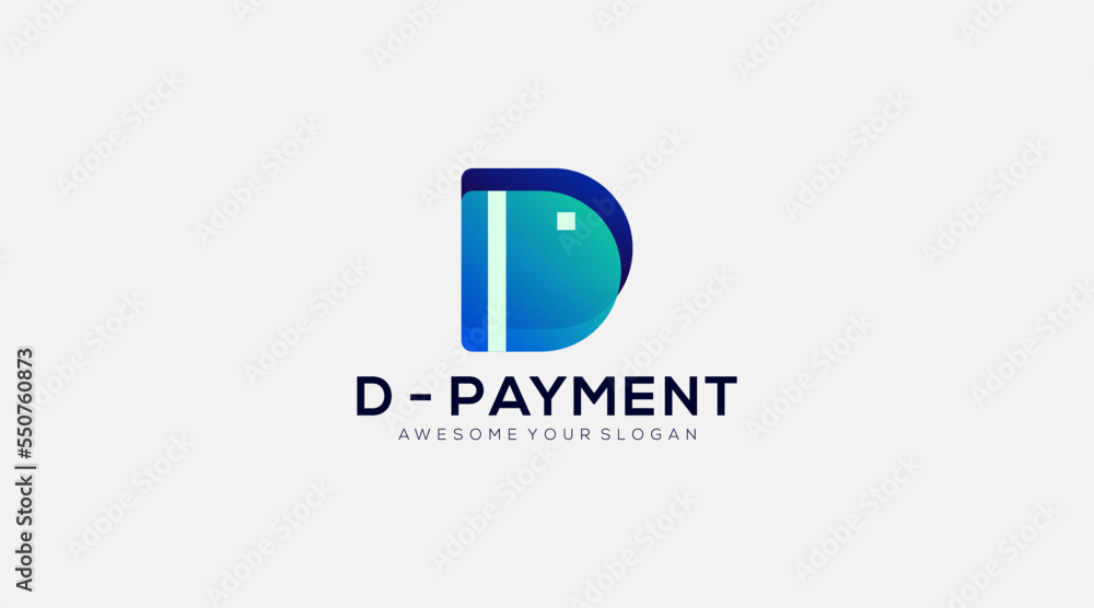Creative letter D payment icon logo design vector icon Creative letter D payment icon logo design vector icon