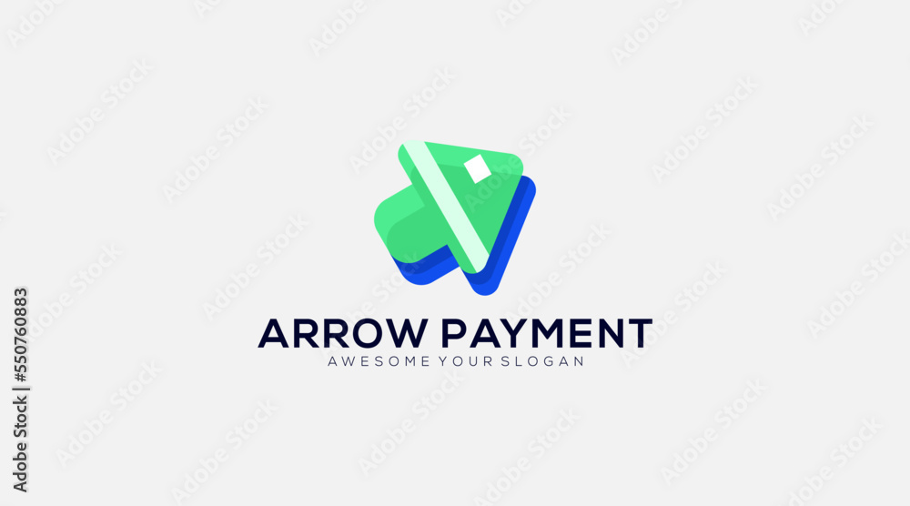 Professional Arrow payment Logo in design symbol illustration Professional Arrow payment Logo in design symbol illustration