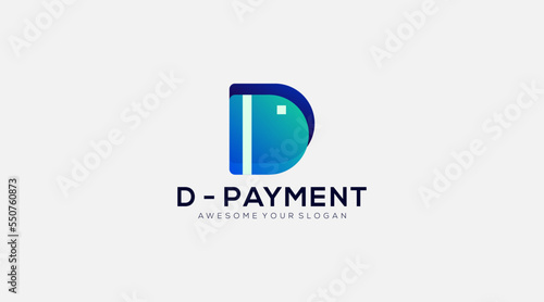 Creative letter D payment icon logo design vector icon