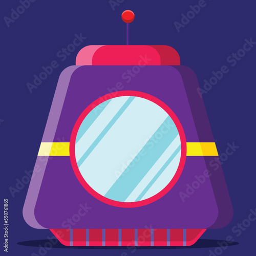 Space capsule icon. Subtable to place space, universe, etc.
