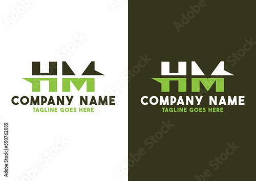 Letter HM logo design vector template, HM logo