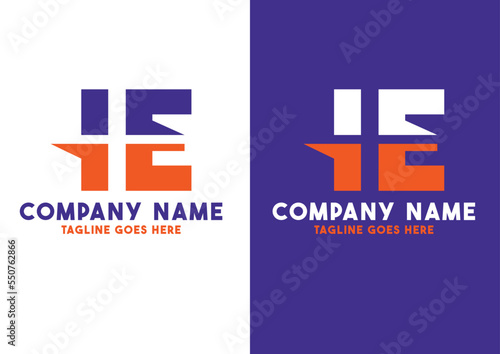 Letter IE logo design vector template, IE logo