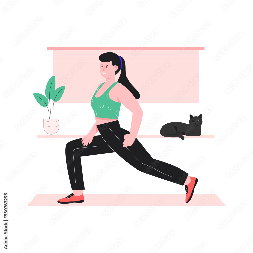 A flat illustration of meditation A flat illustration of meditation