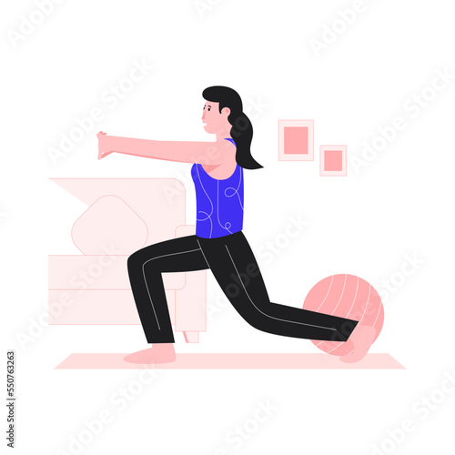 A flat illustration of meditation