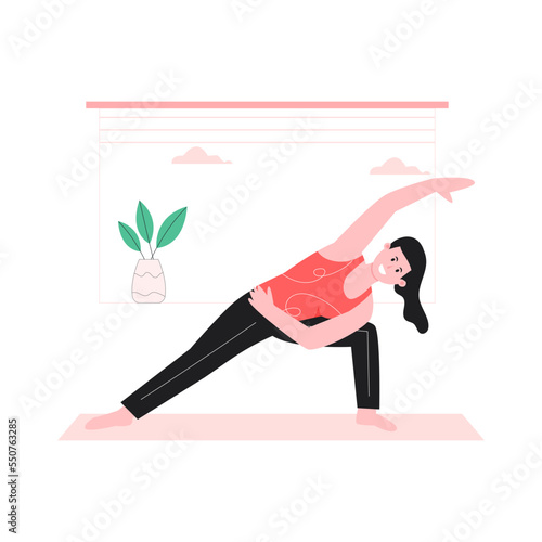 A flat illustration of meditation