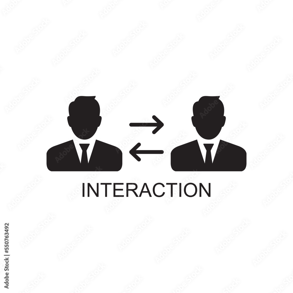 interaction icon , partnership icon vector