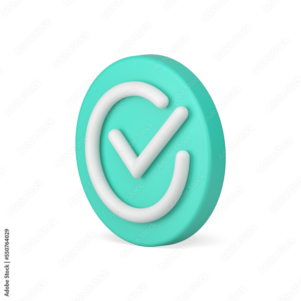 Done checkmark circle acceptance approved agreement blue 3d icon Done checkmark circle acceptance approved agreement blue 3d icon