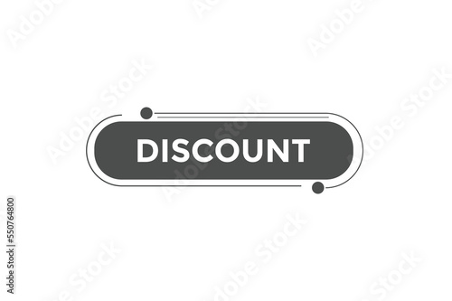 Discount button. web banner template Vector Illustration