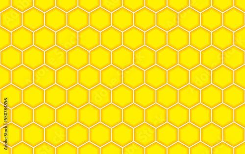 Yellow seamless hexagon geo...