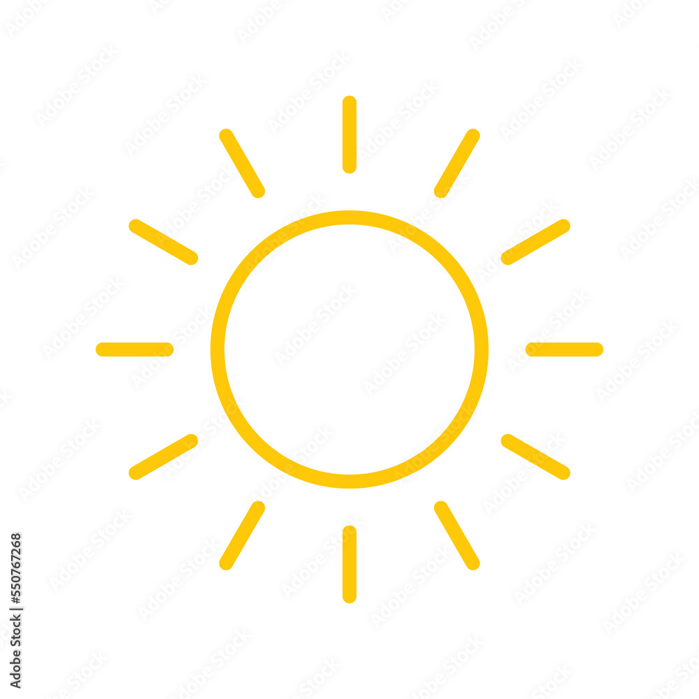 sun icon vector design template in white background sun icon vector design template in white background
