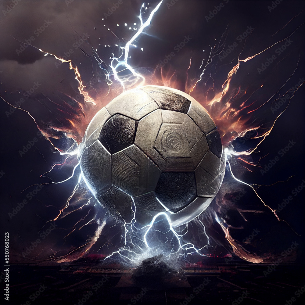 Fototapeta premium World Cup Football Celebratory illustrations, bright colored soccer balls