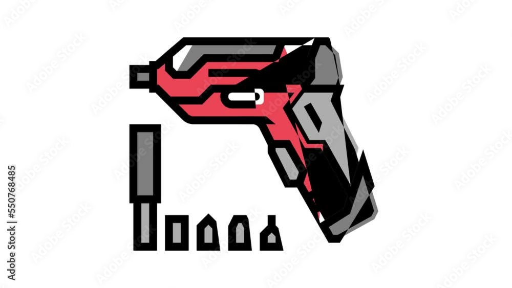 screwdriver tool repair color icon animation screwdriver tool repair color icon animation