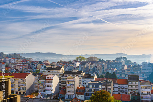 Porto, Portugal. View of the city's houses and roofs in the morning light