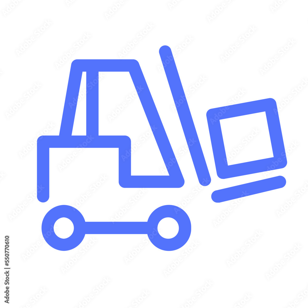 Construction Forklift Lift Truck Icon Construction Forklift Lift Truck Icon