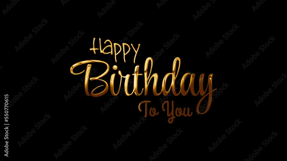 Happy Birthday Text Animated, Happy birthday golden text Handwritten animation, animated birthday wish. Good for birthday wishes. Suitable for greeting cards, celebrations. 4k video Happy Birthday Text Animated, Happy birthday golden text Handwritten animation, animated birthday wish. Good for birthday wishes. Suitable for greeting cards, celebrations. 4k video