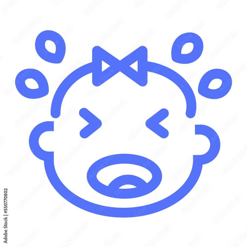 Crying Baby Child Cry Angry Girl Icon Crying Baby Child Cry Angry Girl Icon